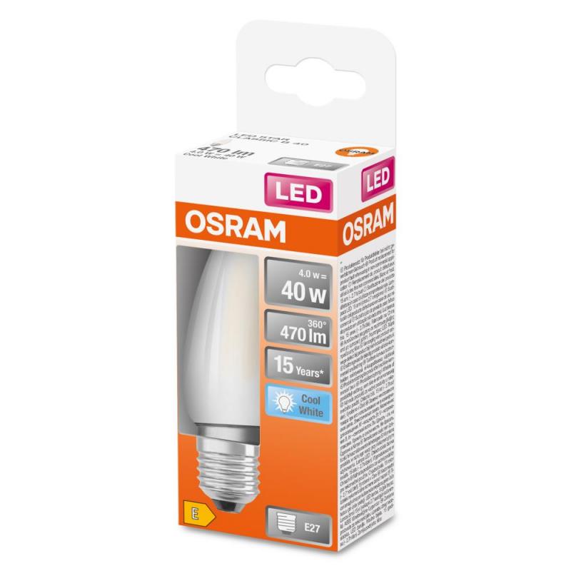 OSRAM E27 STAR RETROFIT LED Kerze matt 4W wie 40W neutralweißes Licht 4000K